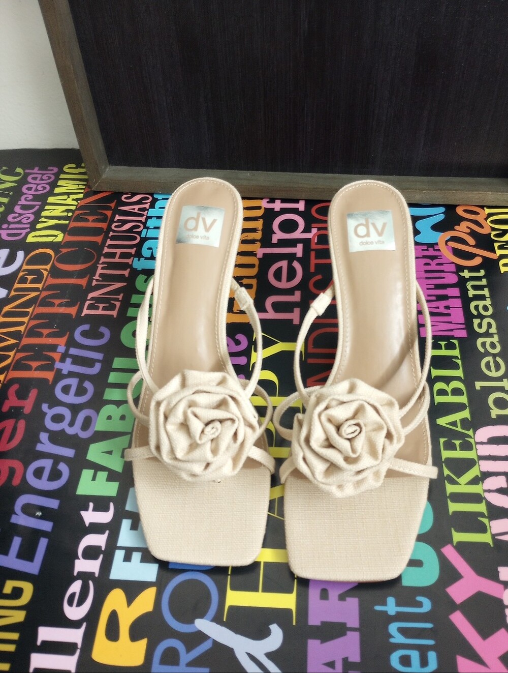 DV by Dolce Vita Cream Rose Slide Mules